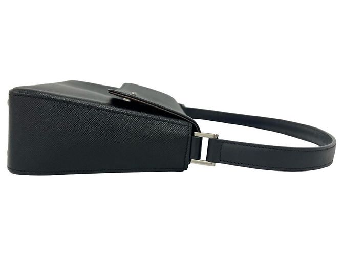 Burberry Handtasche aus schwarzem Leder - Ansicht 6