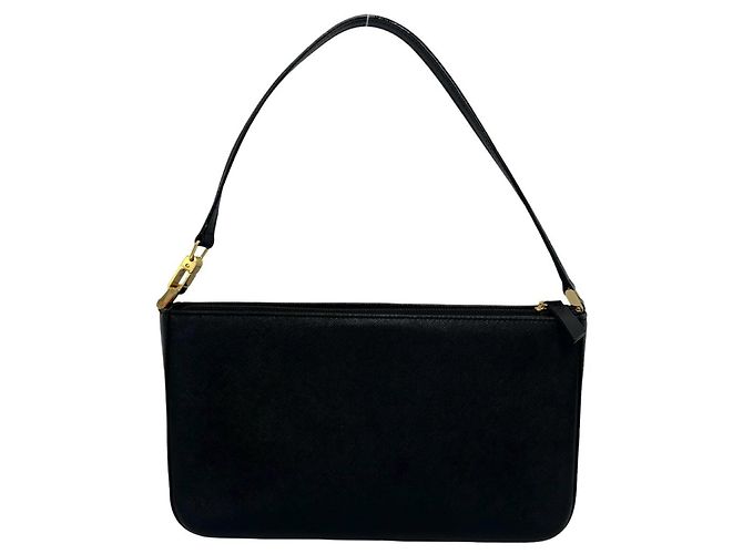 Burberry Schultertasche aus schwarzem Leder - Ansicht 3
