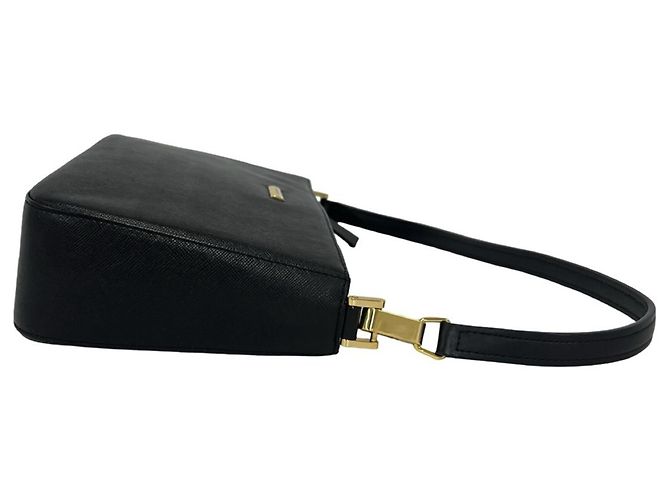 Burberry Schultertasche aus schwarzem Leder - Ansicht 6