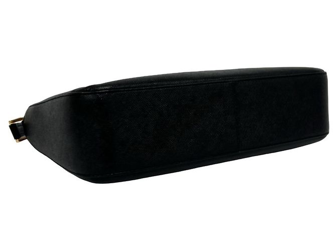 Burberry Schultertasche aus schwarzem Leder - Ansicht 7