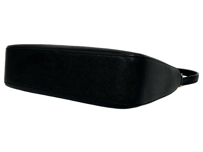 Burberry Schultertasche aus schwarzem Leder - Ansicht 8