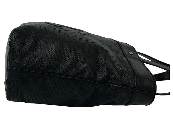 Chanel Perforated Coco Mark Leather Tote Bag - view 6