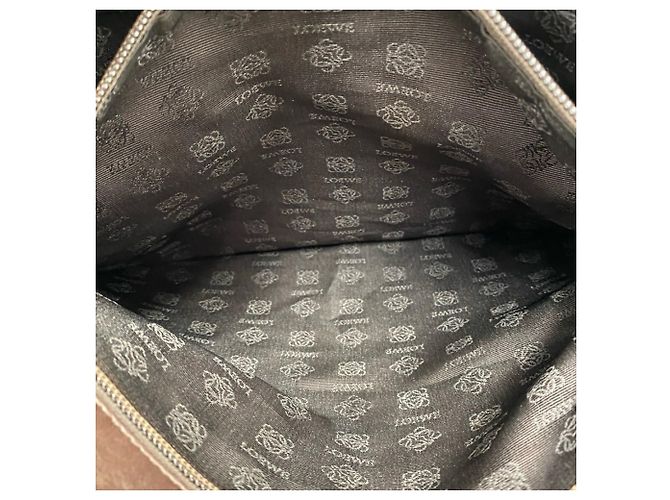 Borsa tote Loewe in camoscio marrone - vista 10