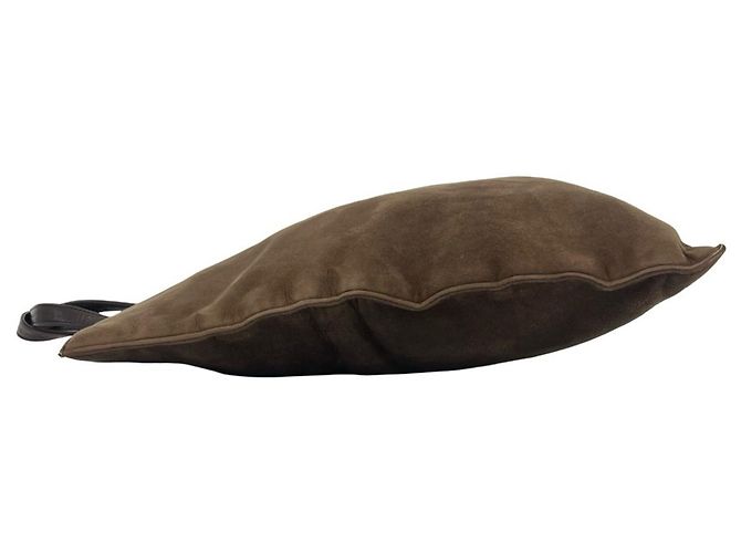 Borsa tote Loewe in camoscio marrone - vista 5