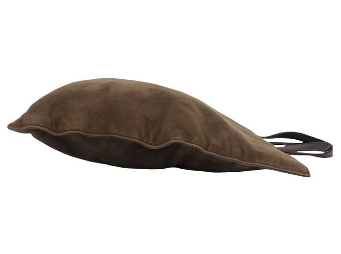 Borsa tote Loewe in camoscio marrone - vista 6