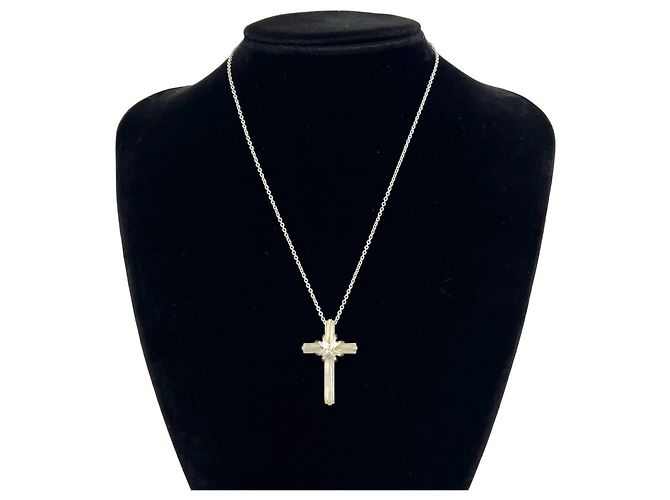 Autre Marque Collana Croce Tiffany Vintage Signature - vista 2