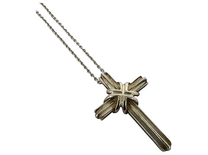 Autre Marque Collana Croce Tiffany Vintage Signature - vista 4