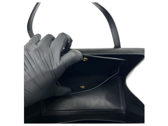 Sac à main en cuir embossé avec logo vintage Loewe - vue 10