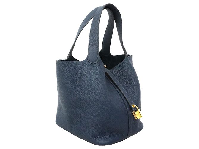 Hermès Bolsa Hermes Picotin Lock MM em Navy - vista 2
