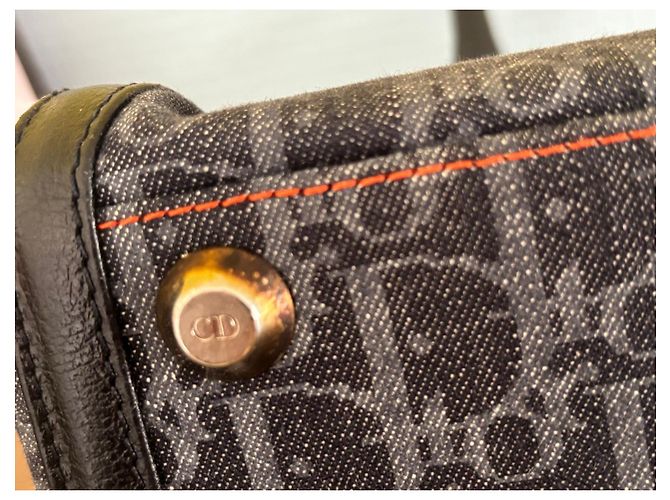 Borsa tote Dior Monogram Flight in tela rivestita e pelle - vista 5