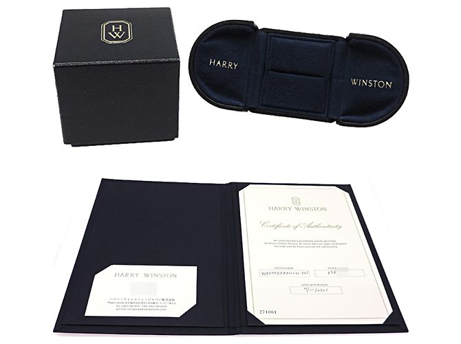 Anel Meia Eternidade Harry Winston em Platina 950 e Diamantes - vista 8