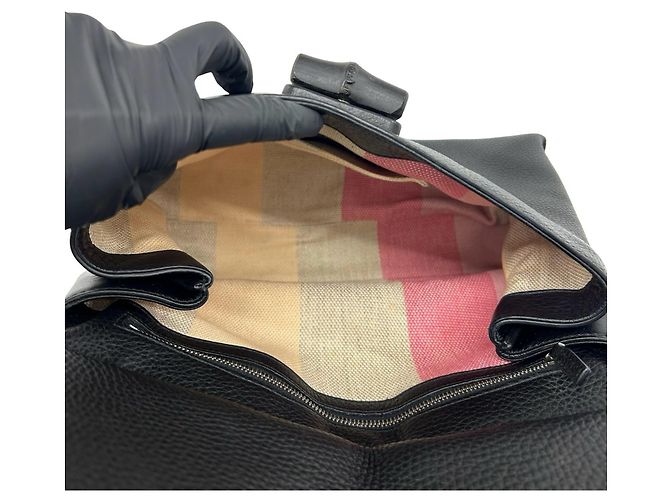 Borsa a tracolla 2 vie GUCCI Daily Bamboo in pelle - vista 9