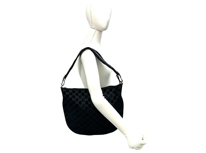 Borsa in camoscio Gucci GG Pattern - vista 2