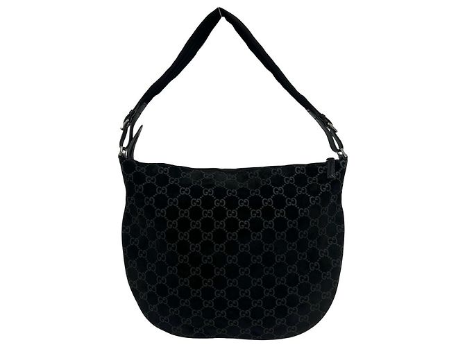 Borsa in camoscio Gucci GG Pattern - vista 3