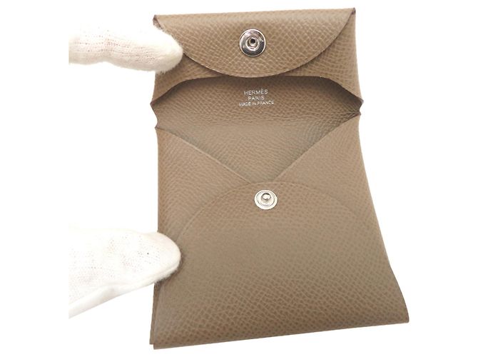 Hermès Monedero Hermes Bastia en Etoupe Gray - vista 5