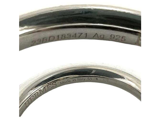Ring Hermès Anello a fascia HERMES Echappé in argento sterling 925 - vista 3