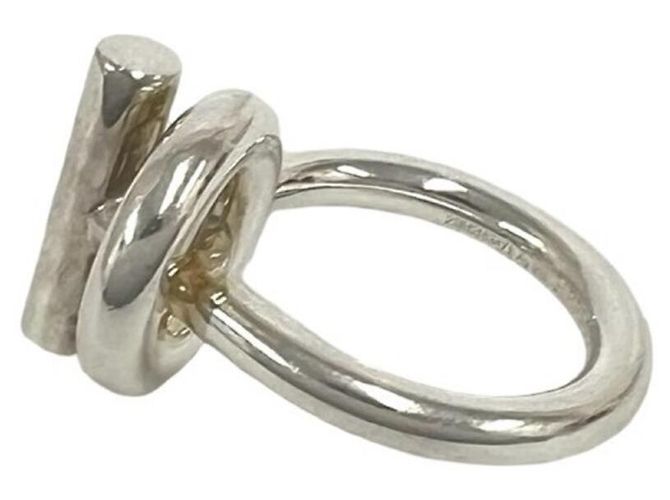 Ring Hermès Anello a fascia HERMES Echappé in argento sterling 925 - vista 4