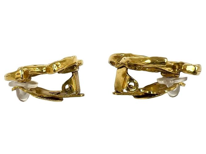 Orecchini a clip Chanel Vintage Coco Mark Gold - vista 5