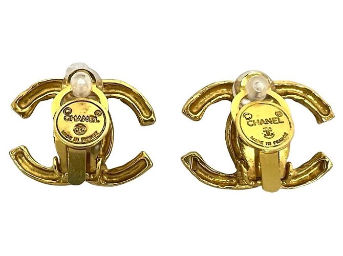 Orecchini a clip Chanel Vintage Coco Mark Gold - vista 6