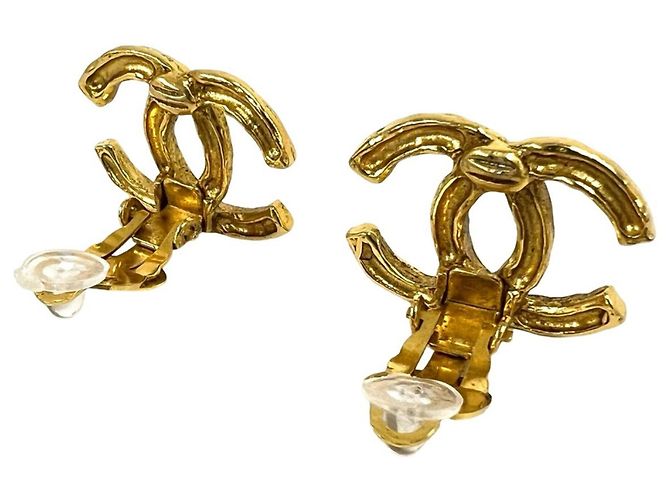 Orecchini a clip Chanel Vintage Coco Mark Gold - vista 7