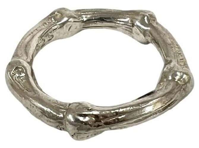 Autre Marque Anello Tiffany Vintage Bamboo Band in Argento 925 - vista 6