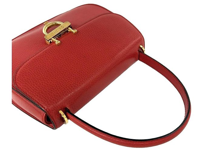 Céline Celine Vintage Schultertasche aus Leder mit Hufeisen-Logo - Ansicht 4