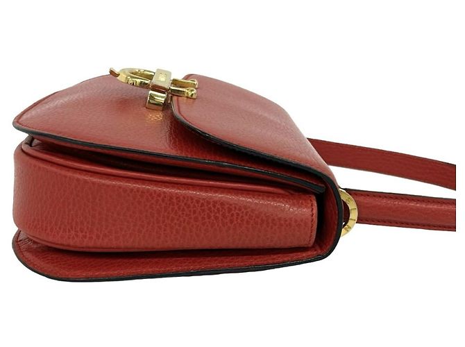 Céline Celine Vintage Schultertasche aus Leder mit Hufeisen-Logo - Ansicht 6