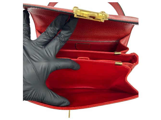 Céline Celine Vintage Schultertasche aus Leder mit Hufeisen-Logo - Ansicht 9