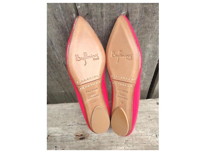 Autre Marque Bagllerina Bailarinas de Cuero Charol Rosa - vista 9