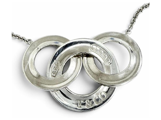 Autre Marque Tiffany & Co. 1837 Interlocking Circle 925 Long Necklace - vista 8