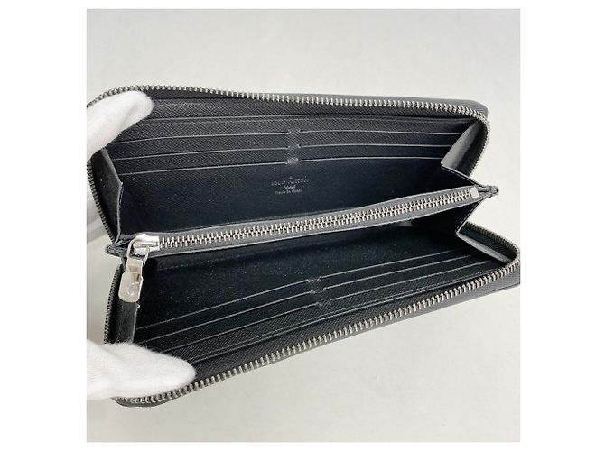 Portefeuille Zippy Louis Vuitton Monogram Eclipse - vue 3