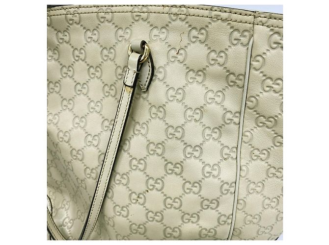 Bolso Tote Gucci de piel beige - vista 11