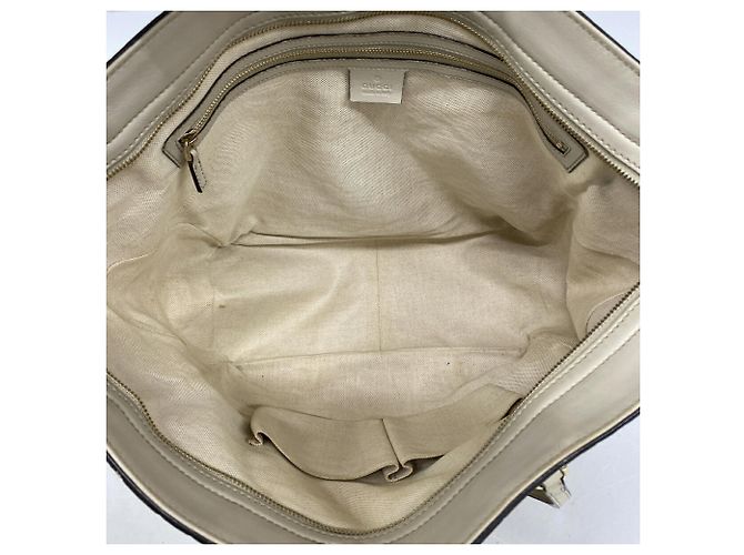 Bolso Tote Gucci de piel beige - vista 4