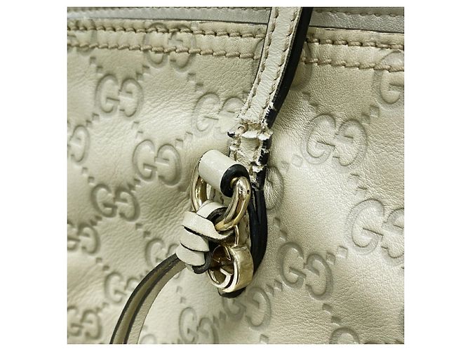 Bolso Tote Gucci de piel beige - vista 6