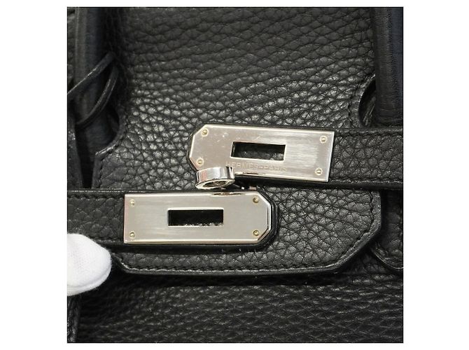 Hermès Bolsa Hermes Birkin 35 em couro Taurillon Clemence preto - vista 13