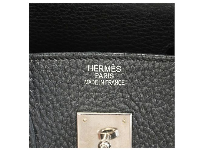 Hermès Bolsa Hermes Birkin 35 em couro Taurillon Clemence preto - vista 5