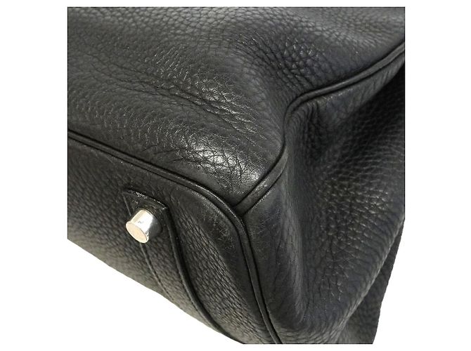 Hermès Bolsa Hermes Birkin 35 em couro Taurillon Clemence preto - vista 6