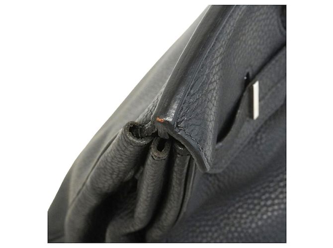 Hermès Bolsa Hermes Birkin 35 em couro Taurillon Clemence preto - vista 8