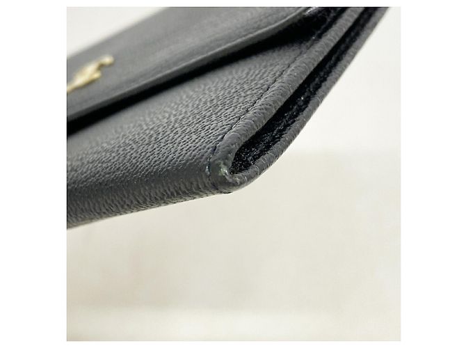 Portafoglio bi-fold Chanel in pelle nera - vista 5