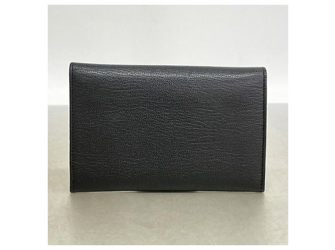 Portafoglio bi-fold Chanel in pelle nera - vista 7