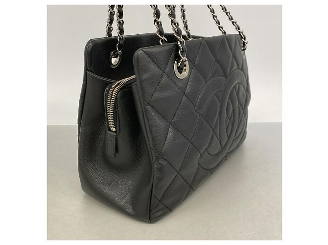 Bolso Tote Chanel de piel de becerro granulada negra - vista 2