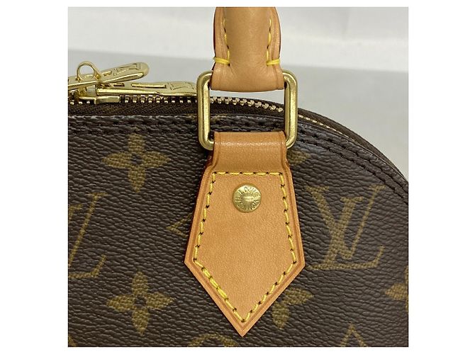 Borsa a mano Louis Vuitton Alma BB Monogram M46990 Marrone Donna - vista 9