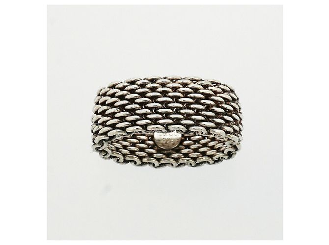 Autre Marque Anello a fascia Somerset Mesh in argento Tiffany & Co. - vista 2