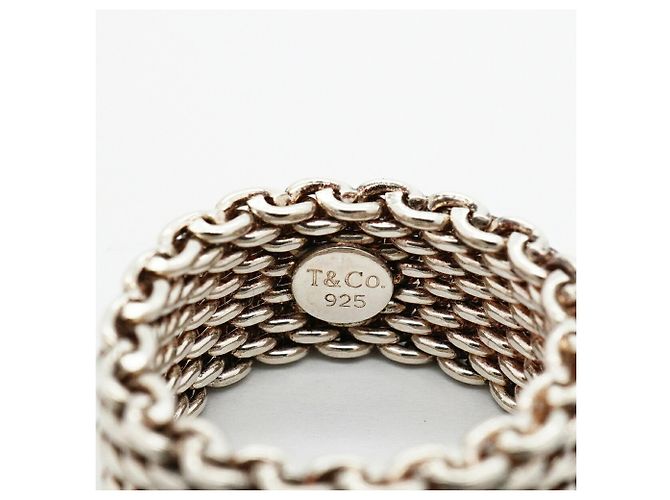 Autre Marque Anello a fascia Somerset Mesh in argento Tiffany & Co. - vista 4