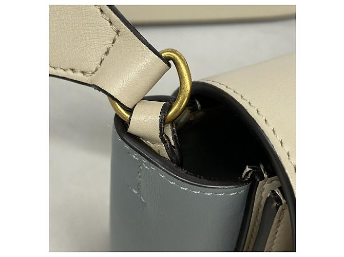 Céline Bolso de hombro Celine de piel marfil - vista 6