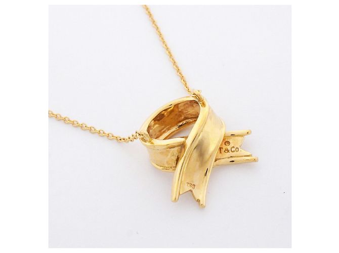 Autre Marque Collana Ribbon di Tiffany & Co. in oro giallo 18K - vista 2
