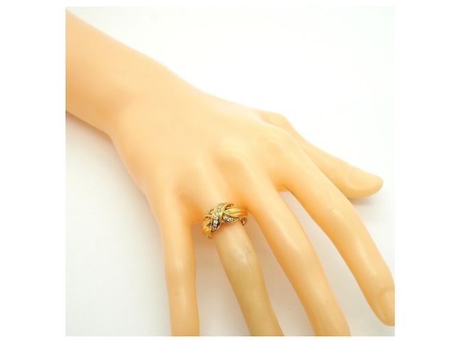 Autre Marque Tiffany & Co. Ehering aus 18K Gelbgold mit Diamanten - Ansicht 7