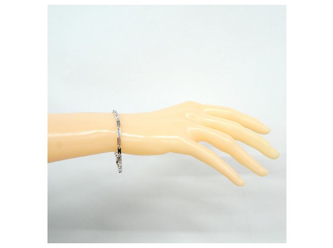 Pulsera Cartier Figaro en oro blanco de 18K - vista 7