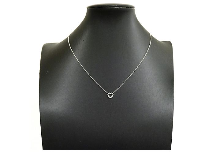 Autre Marque Collana Tiffany & Co. Metro Heart in oro bianco 18K con diamante - vista 6