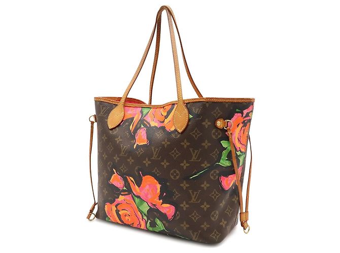 Sac Cabas Louis Vuitton Monogram Rose Neverfull MM - vue 3